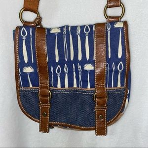 Small Vintage Fossil Artists Crossbody